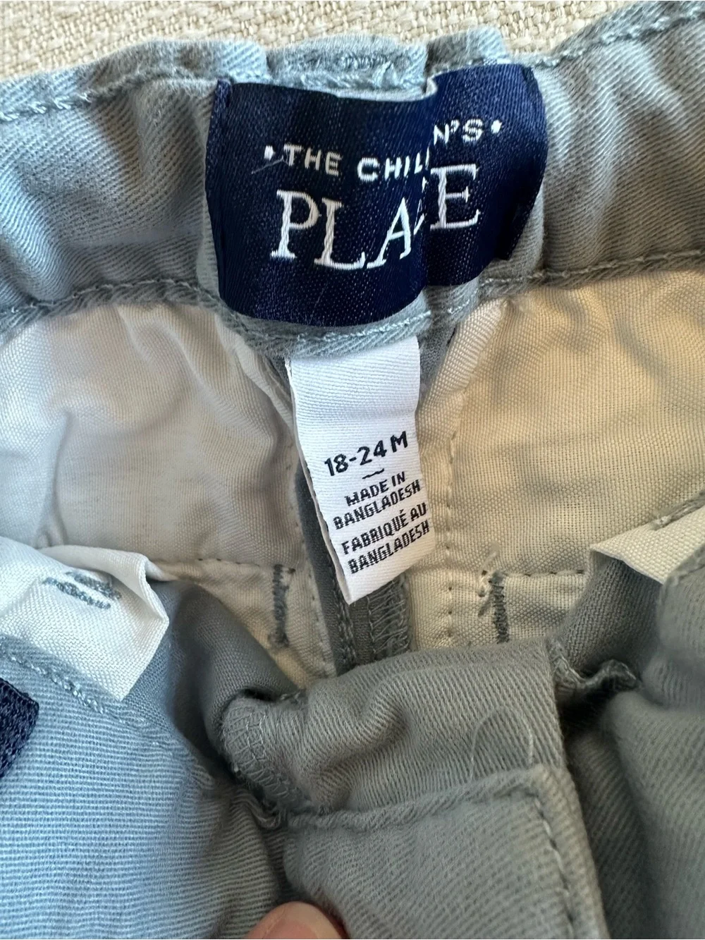 The Children's Place Toddler Cream & Gray Chino Pants - 2-Pack